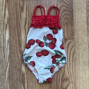 NWT Strawberry One Piece Bathing Suit Foque